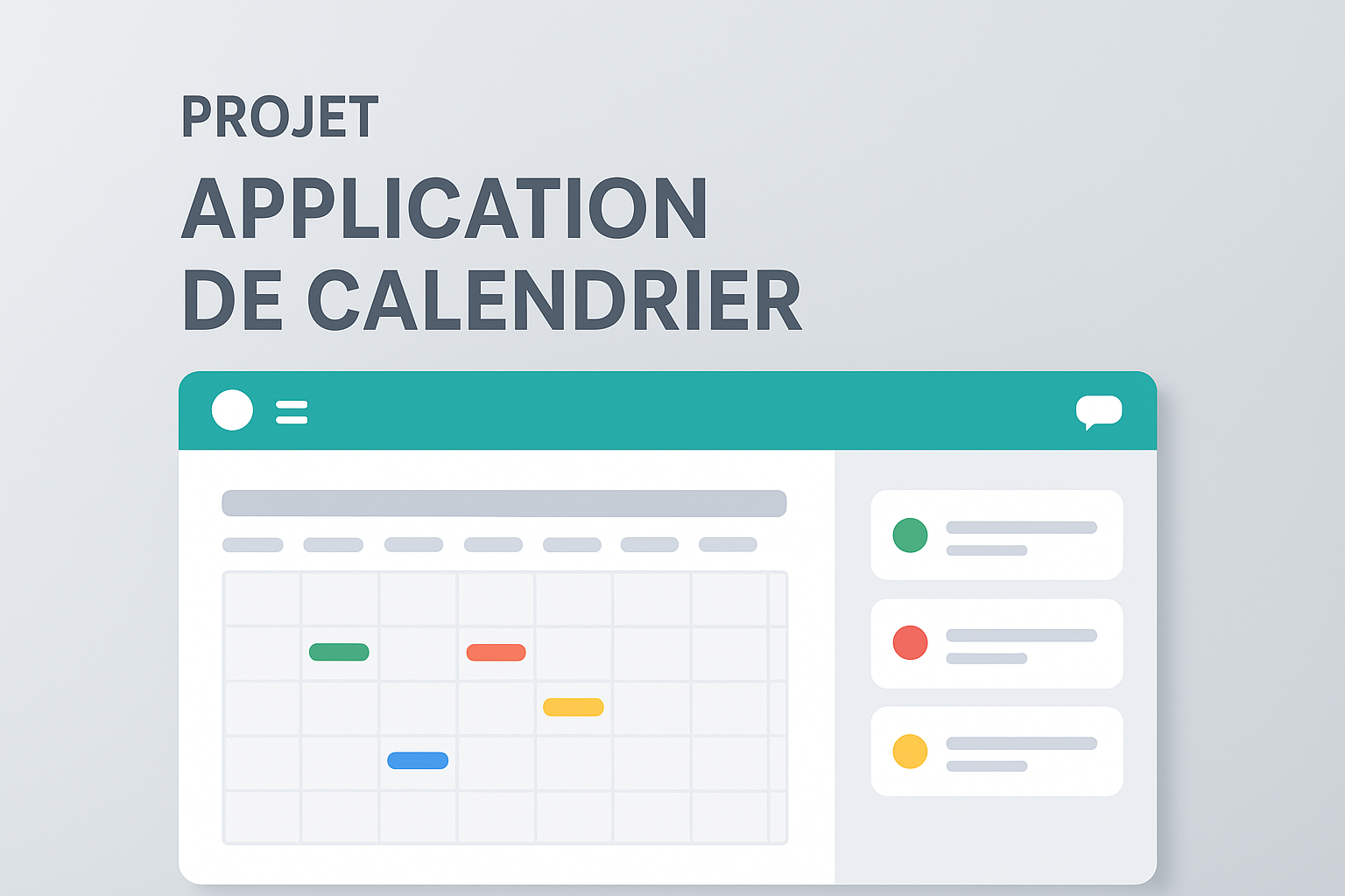 Image du projet : Application de calendrier (side project)